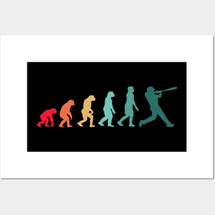 Funny Baseball Evolution Gift For Baseball Players Posters and Art